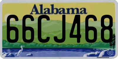 AL license plate 66CJ468