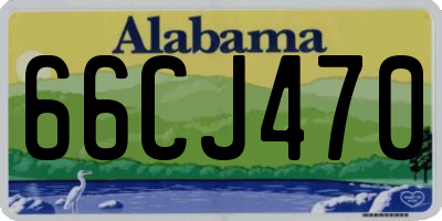 AL license plate 66CJ470