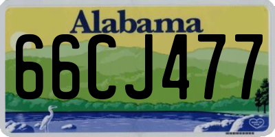 AL license plate 66CJ477