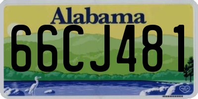 AL license plate 66CJ481