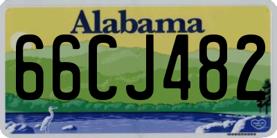 AL license plate 66CJ482