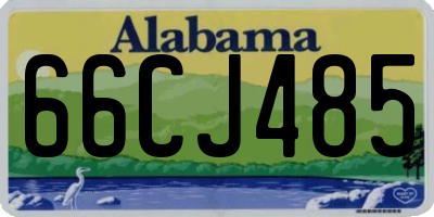 AL license plate 66CJ485
