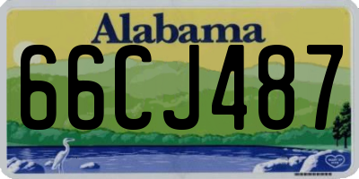 AL license plate 66CJ487