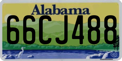 AL license plate 66CJ488