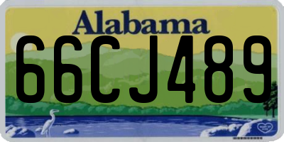AL license plate 66CJ489