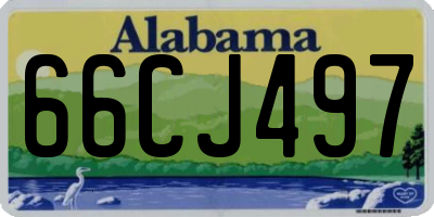 AL license plate 66CJ497