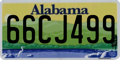 AL license plate 66CJ499
