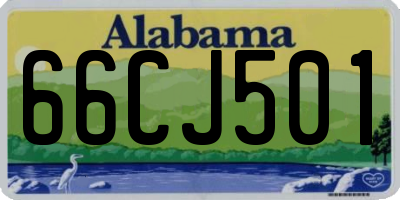 AL license plate 66CJ501