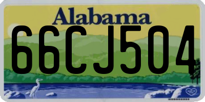AL license plate 66CJ504