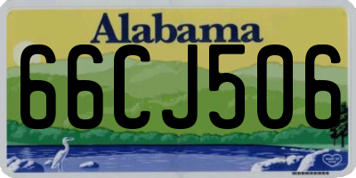 AL license plate 66CJ506