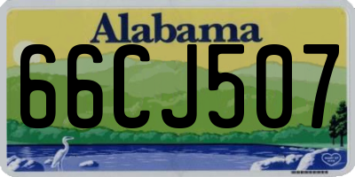 AL license plate 66CJ507