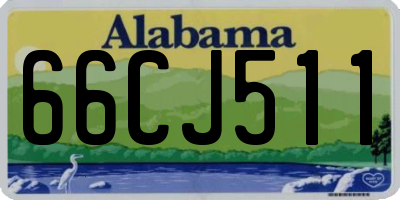 AL license plate 66CJ511