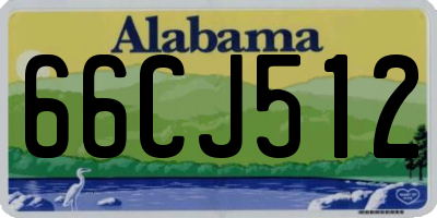 AL license plate 66CJ512