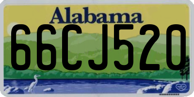 AL license plate 66CJ520