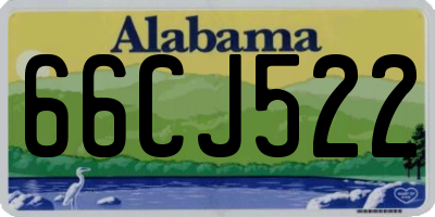 AL license plate 66CJ522
