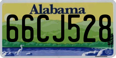 AL license plate 66CJ528