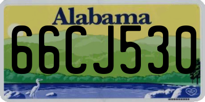 AL license plate 66CJ530