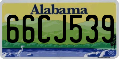 AL license plate 66CJ539