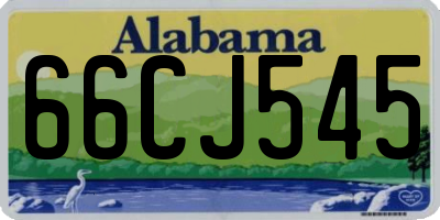 AL license plate 66CJ545