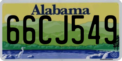 AL license plate 66CJ549