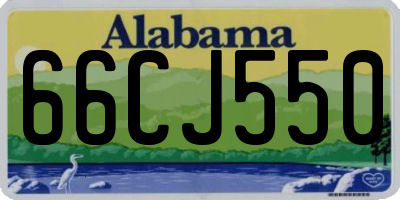 AL license plate 66CJ550