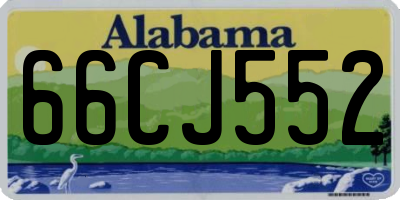 AL license plate 66CJ552