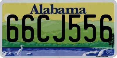 AL license plate 66CJ556