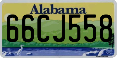 AL license plate 66CJ558