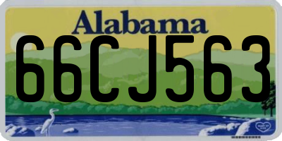 AL license plate 66CJ563