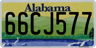 AL license plate 66CJ577