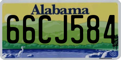 AL license plate 66CJ584