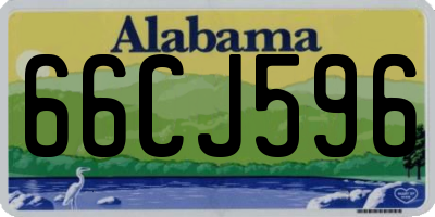 AL license plate 66CJ596