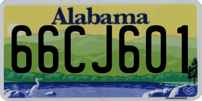 AL license plate 66CJ601