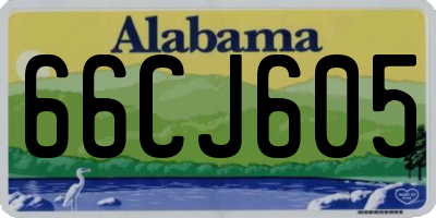 AL license plate 66CJ605