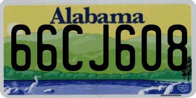 AL license plate 66CJ608