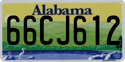 AL license plate 66CJ612