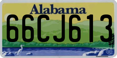 AL license plate 66CJ613