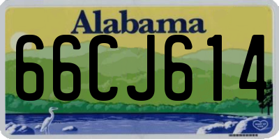 AL license plate 66CJ614