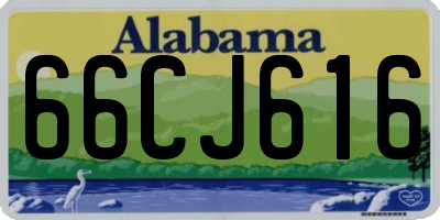 AL license plate 66CJ616