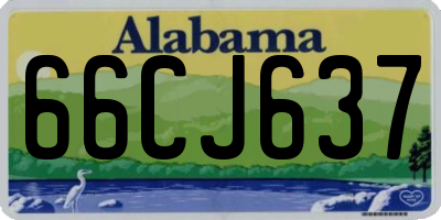 AL license plate 66CJ637