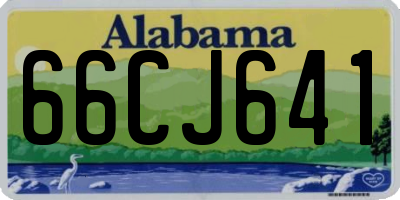 AL license plate 66CJ641