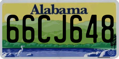 AL license plate 66CJ648