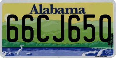 AL license plate 66CJ650