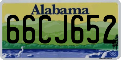AL license plate 66CJ652