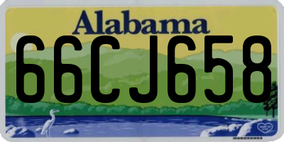 AL license plate 66CJ658