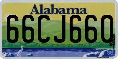 AL license plate 66CJ660