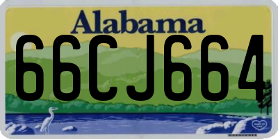 AL license plate 66CJ664