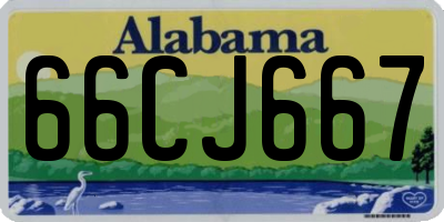 AL license plate 66CJ667