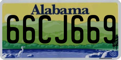 AL license plate 66CJ669