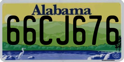 AL license plate 66CJ676